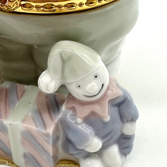 Large Teddy Bear & Toys Trinket Box Christmas Trim A Home K-Mart Vintage - Picture 6 of 14